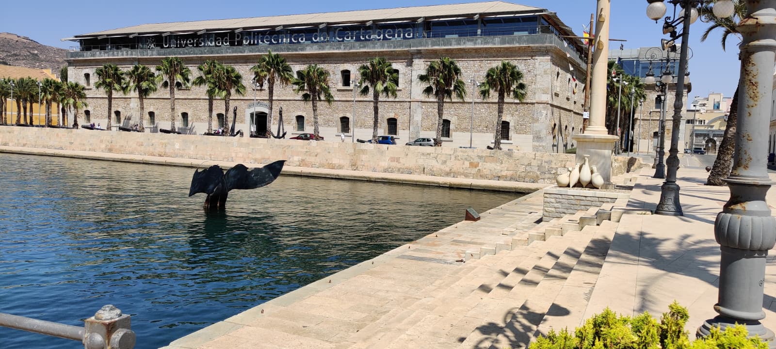 De kade bij de Universidad Politécnica de Cartagena